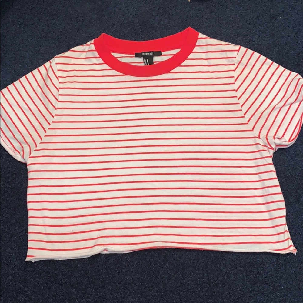 Red and white striped shirt